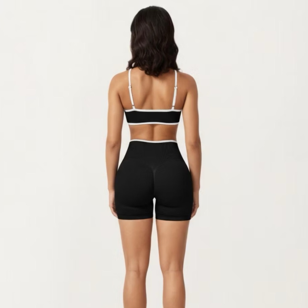 Joy Lab Black & White Piping Sports Bra - Picture 2 of 6